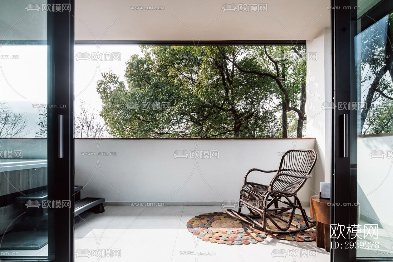 新中式酒店民宿效果图下载（渲染图17）