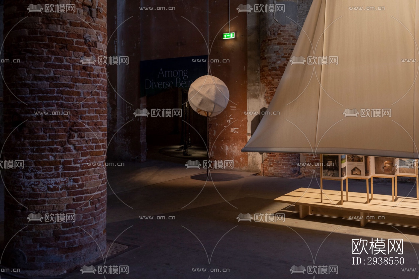 工业风展览展厅效果图下载（渲染图7）