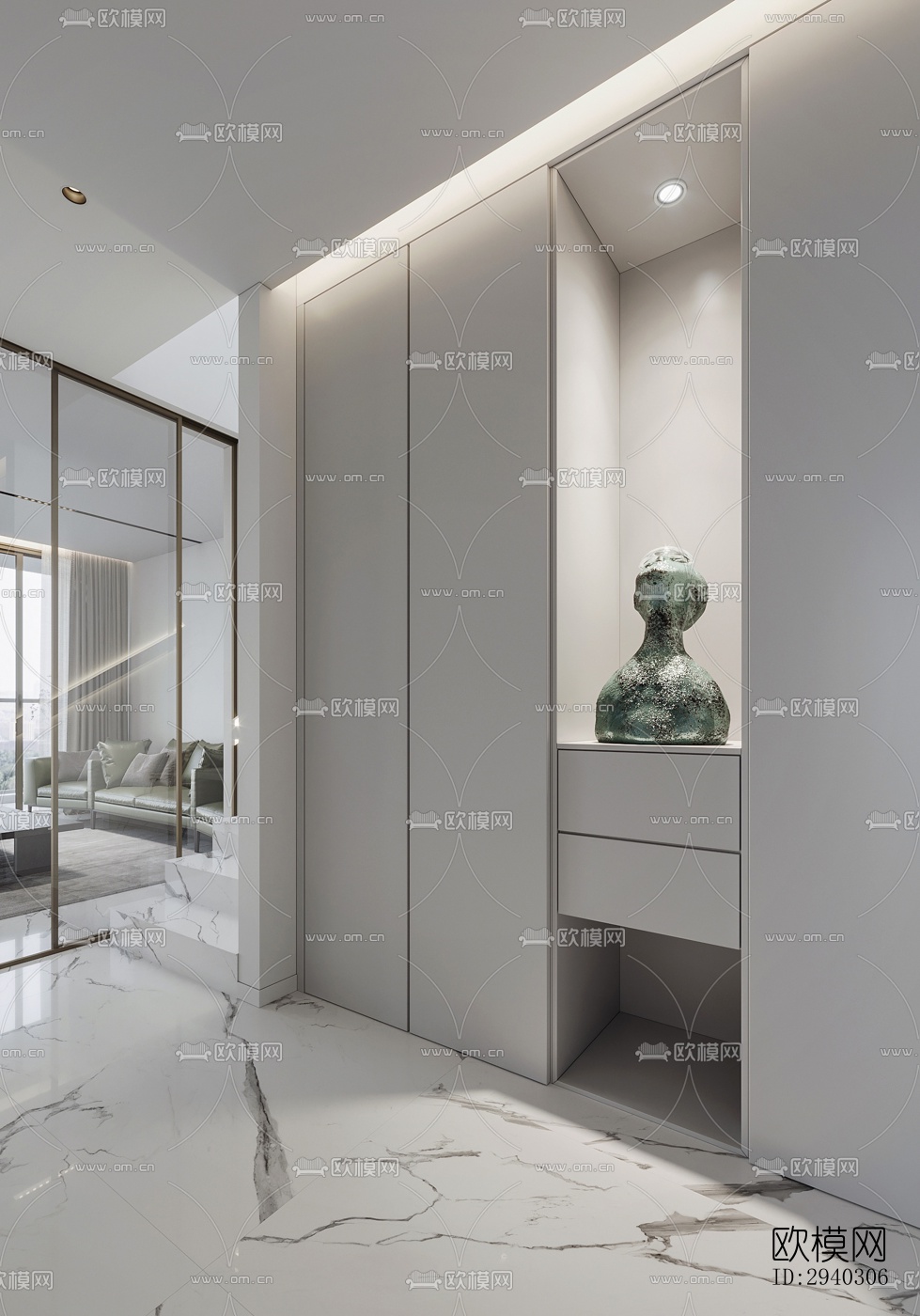 现代平层效果图下载（渲染图9）