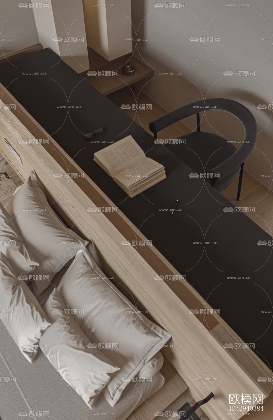 现代平层效果图下载（渲染图9）