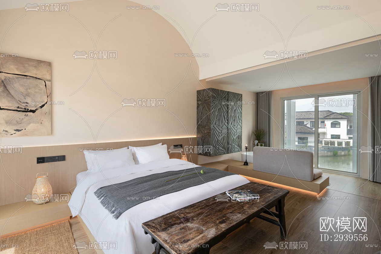 现代酒店民宿效果图下载（渲染图7）