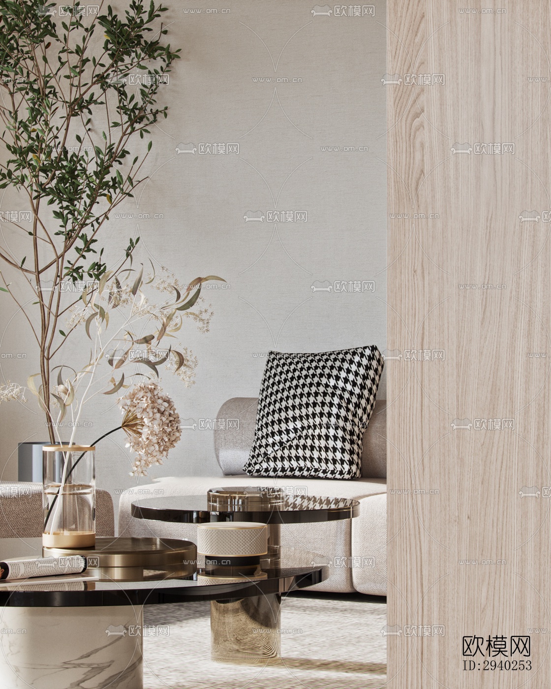 现代平层效果图下载（渲染图6）