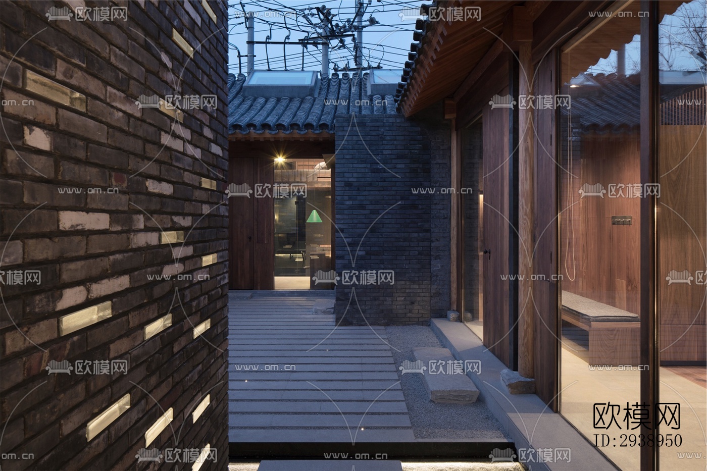 中式酒店民宿效果图下载（渲染图16）