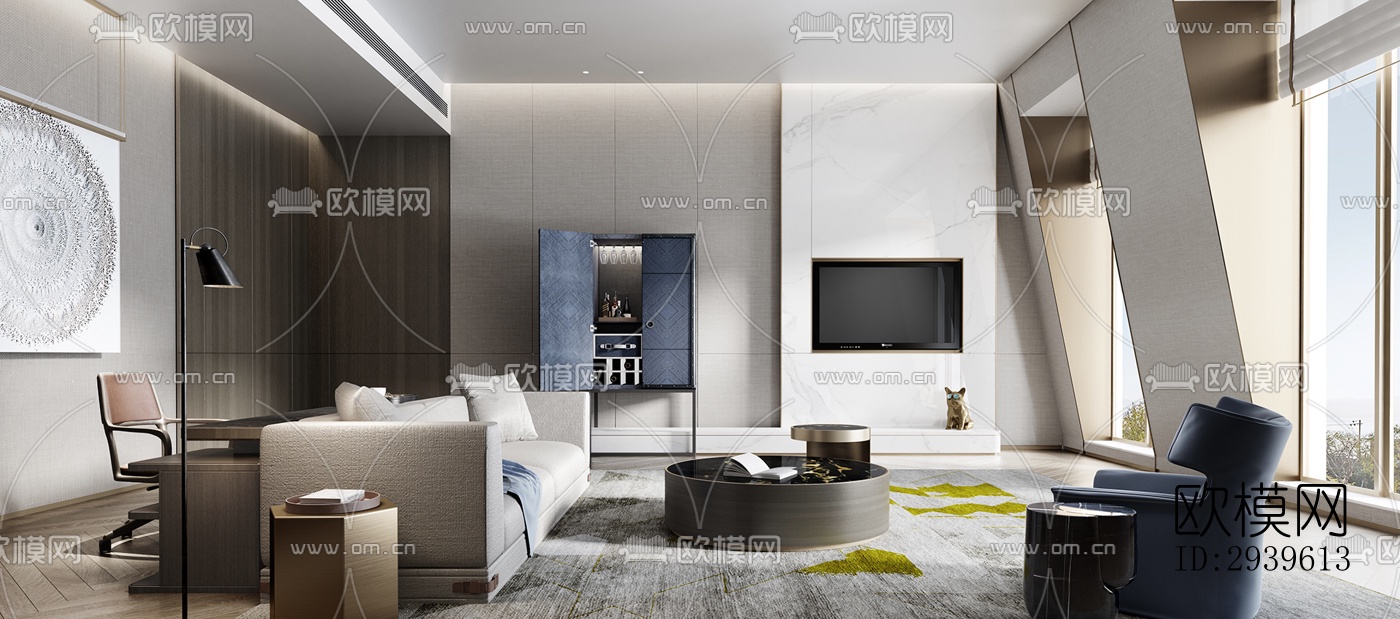 现代酒店民宿效果图下载（渲染图2）