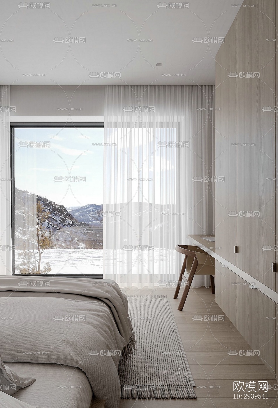 现代酒店民宿效果图下载（渲染图5）