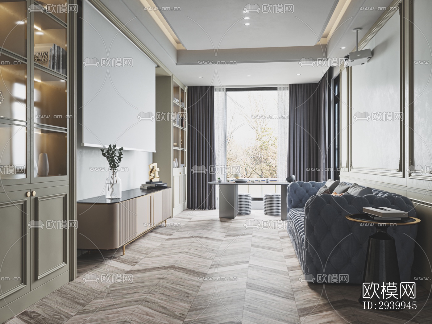 欧式复式效果图下载（渲染图4）