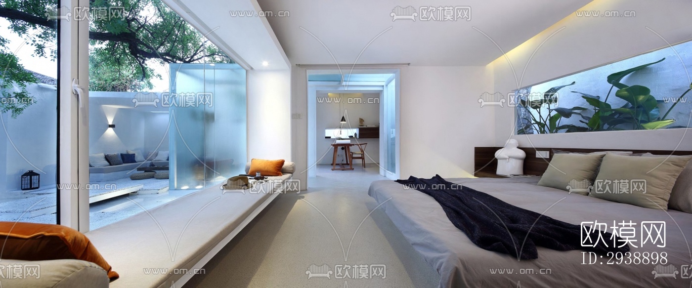 中式酒店民宿效果图下载（渲染图5）