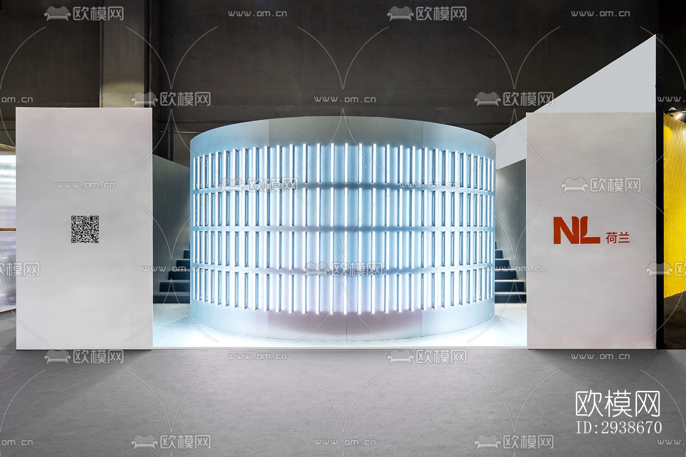 现代展览展厅效果图下载（渲染图1）