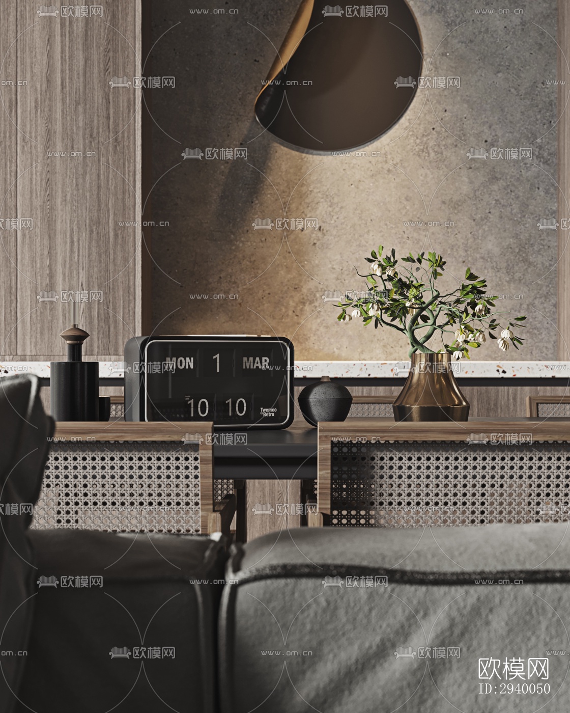 侘寂平层效果图下载（渲染图8）