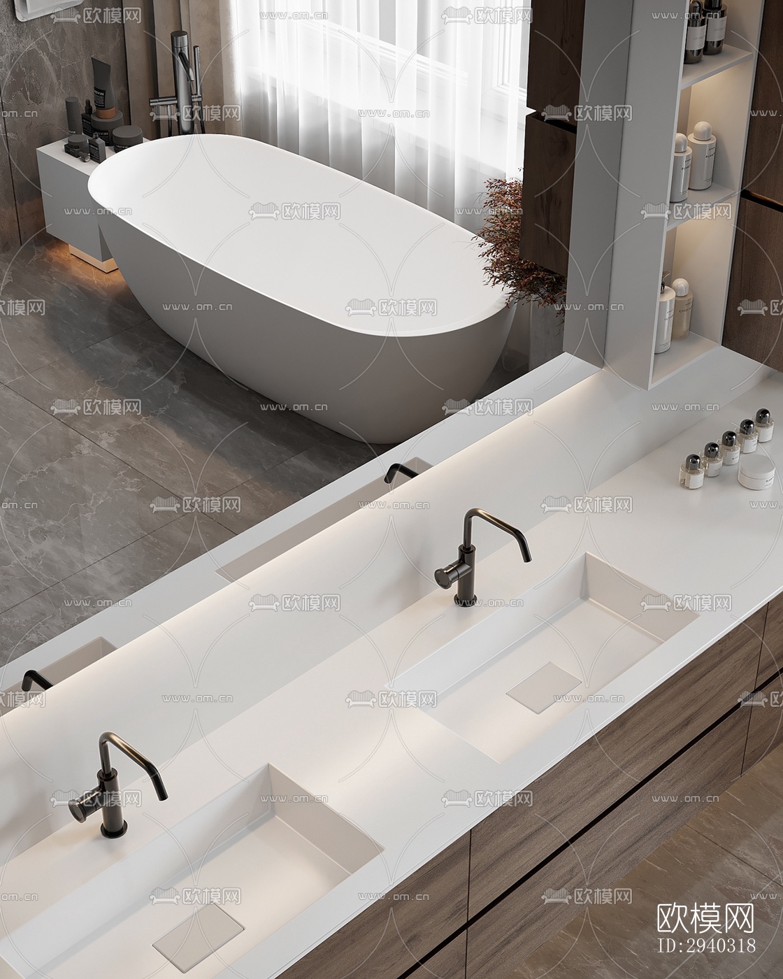 现代平层效果图下载（渲染图15）