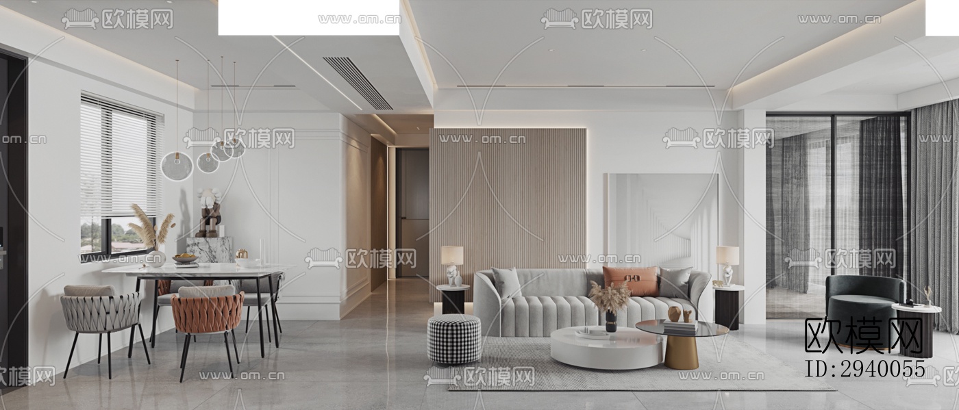 侘寂平层效果图下载（渲染图11）