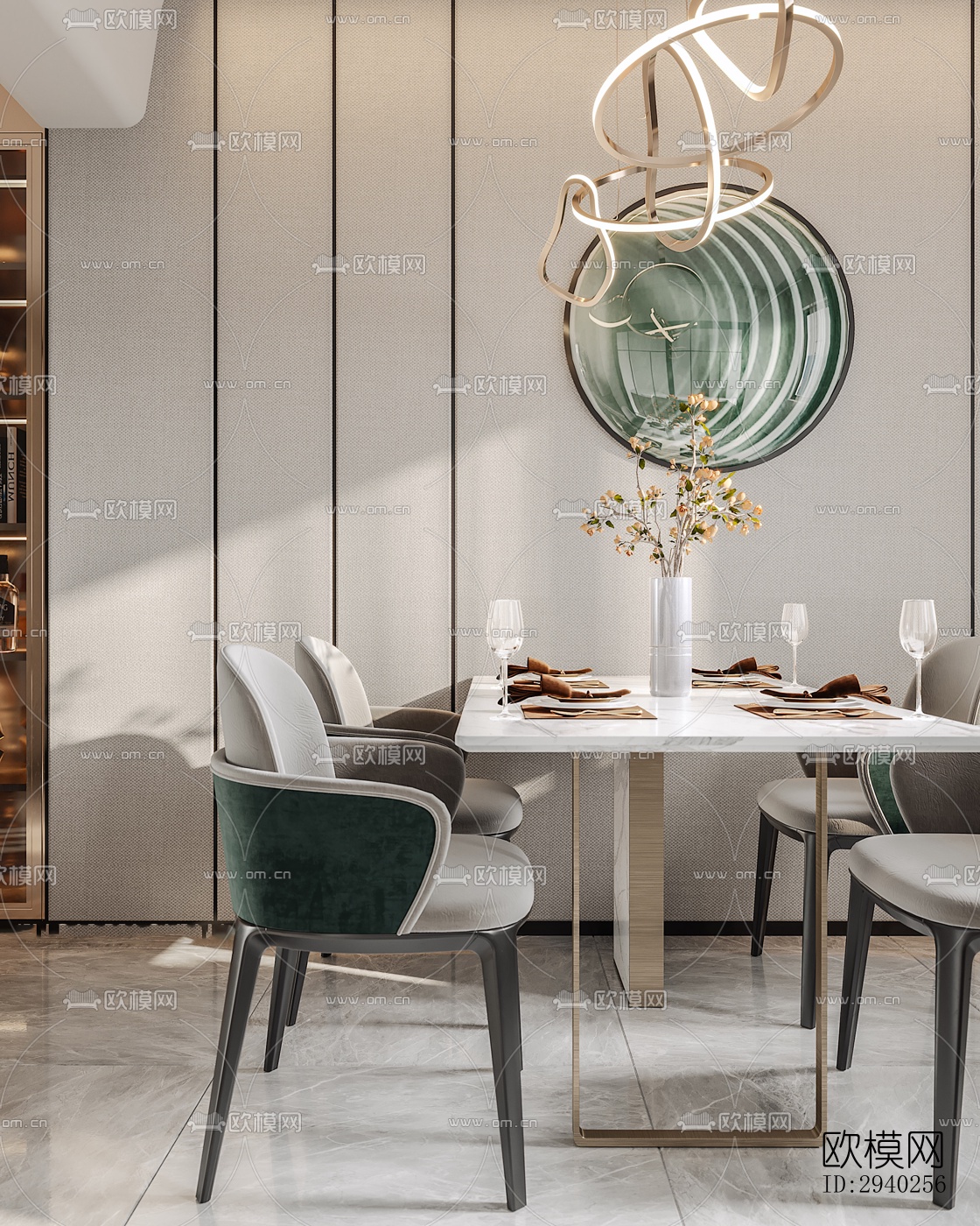 现代平层效果图下载（渲染图3）