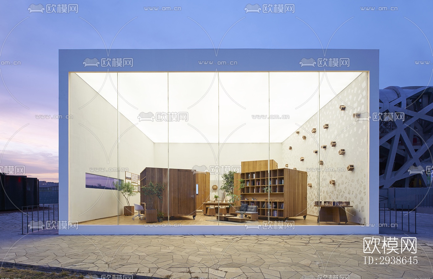 现代展览展厅效果图下载（渲染图8）