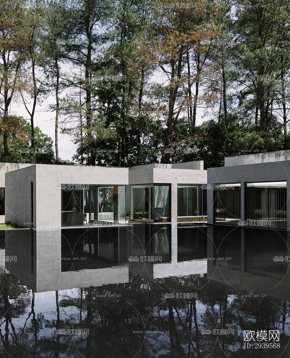 现代酒店民宿效果图下载（渲染图15）