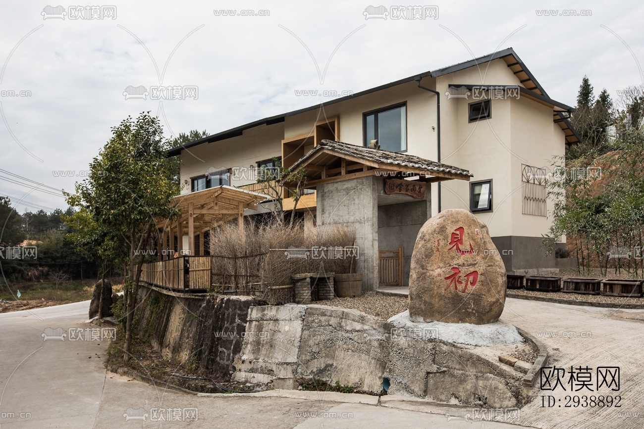 中式酒店民宿效果图下载（渲染图3）