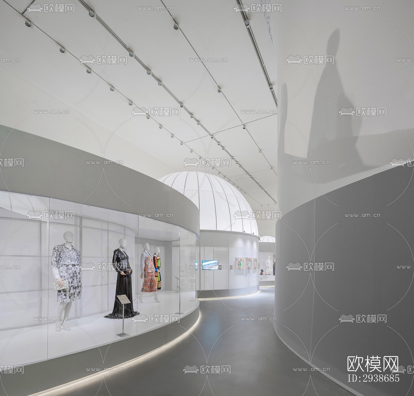 现代展览展厅效果图下载（渲染图3）