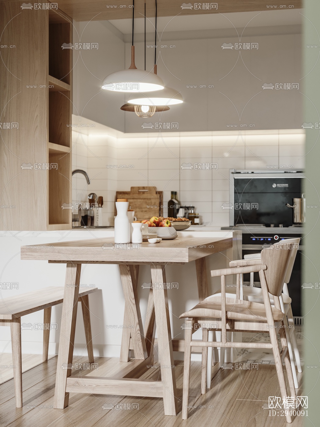 北欧平层效果图下载（渲染图4）