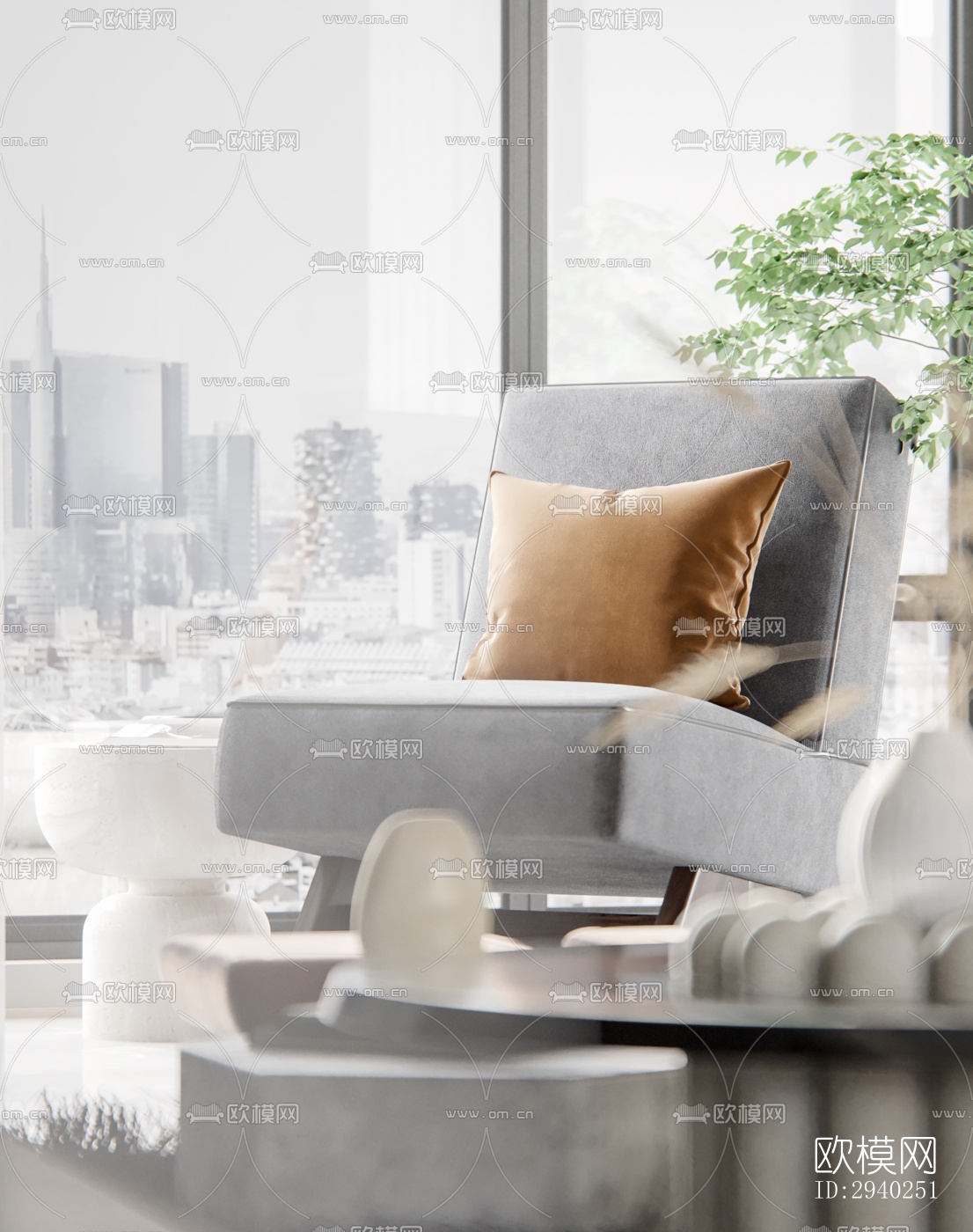 法式平层效果图下载（渲染图11）