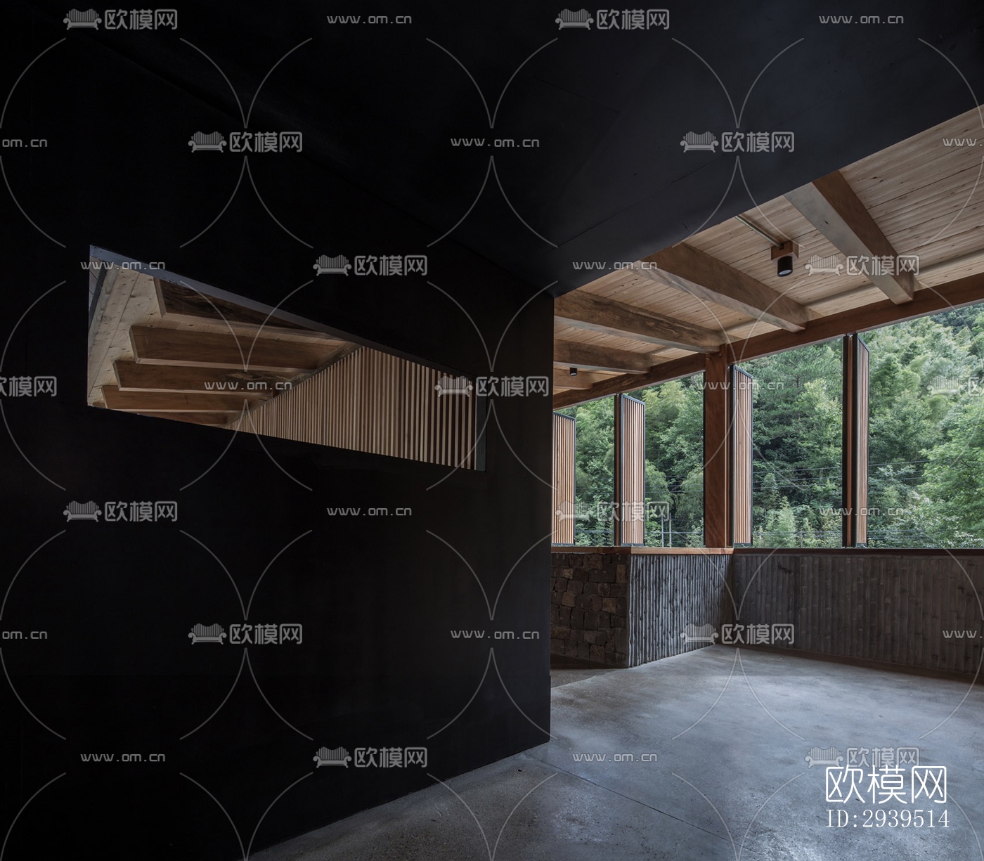 现代酒店民宿效果图下载（渲染图3）