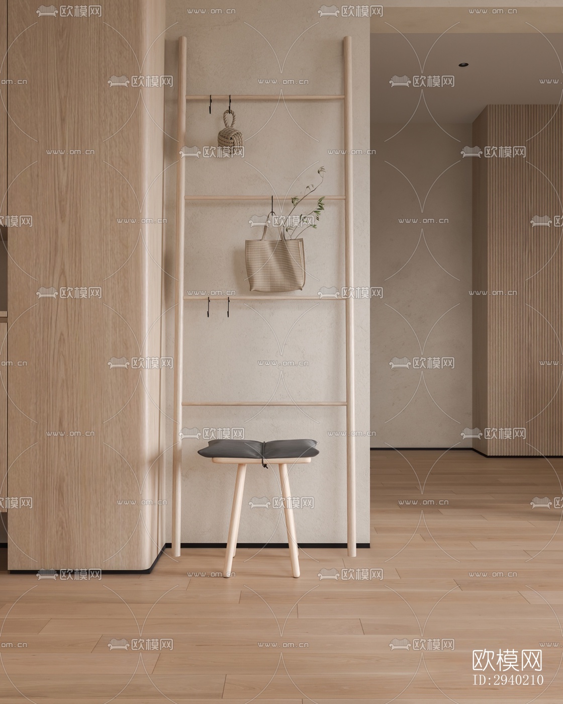 日式平层效果图下载（渲染图16）