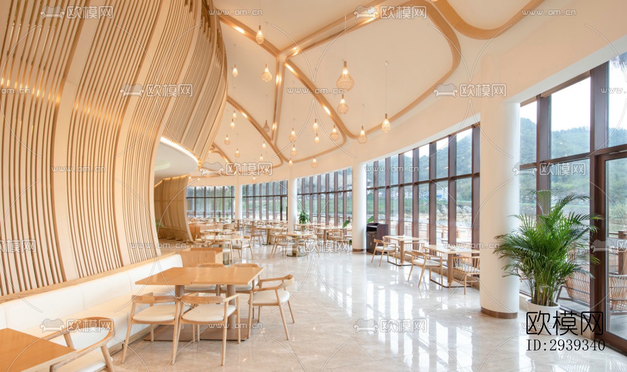 新中式酒店民宿效果图下载（渲染图16）