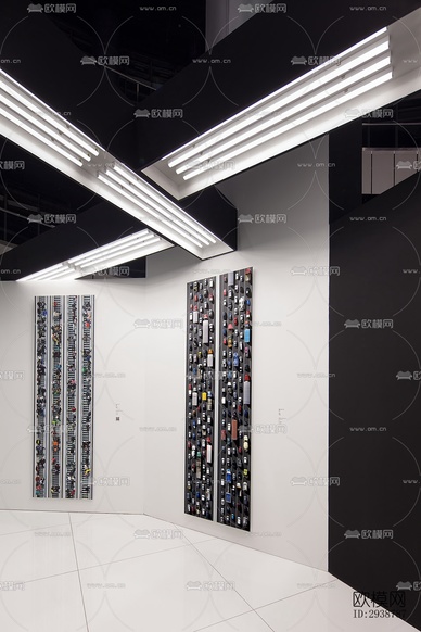 高级灰展览展厅效果图下载(渲染图6)