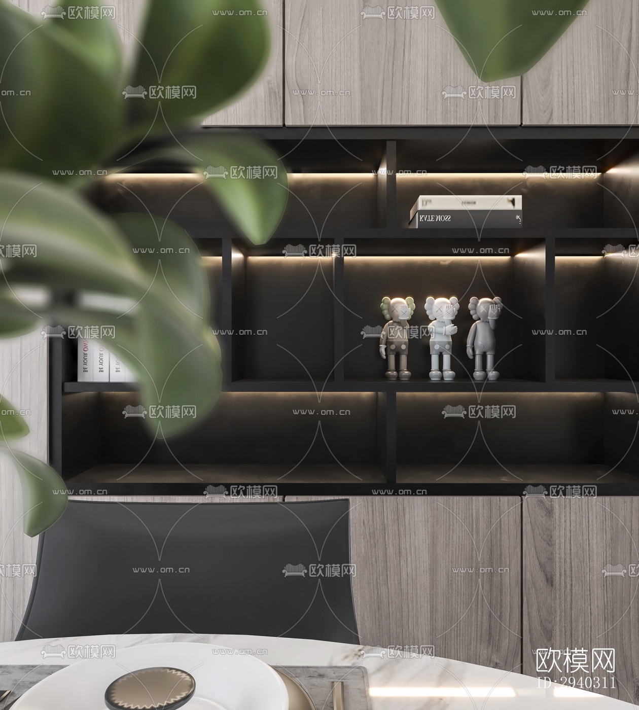 现代平层效果图下载（渲染图7）