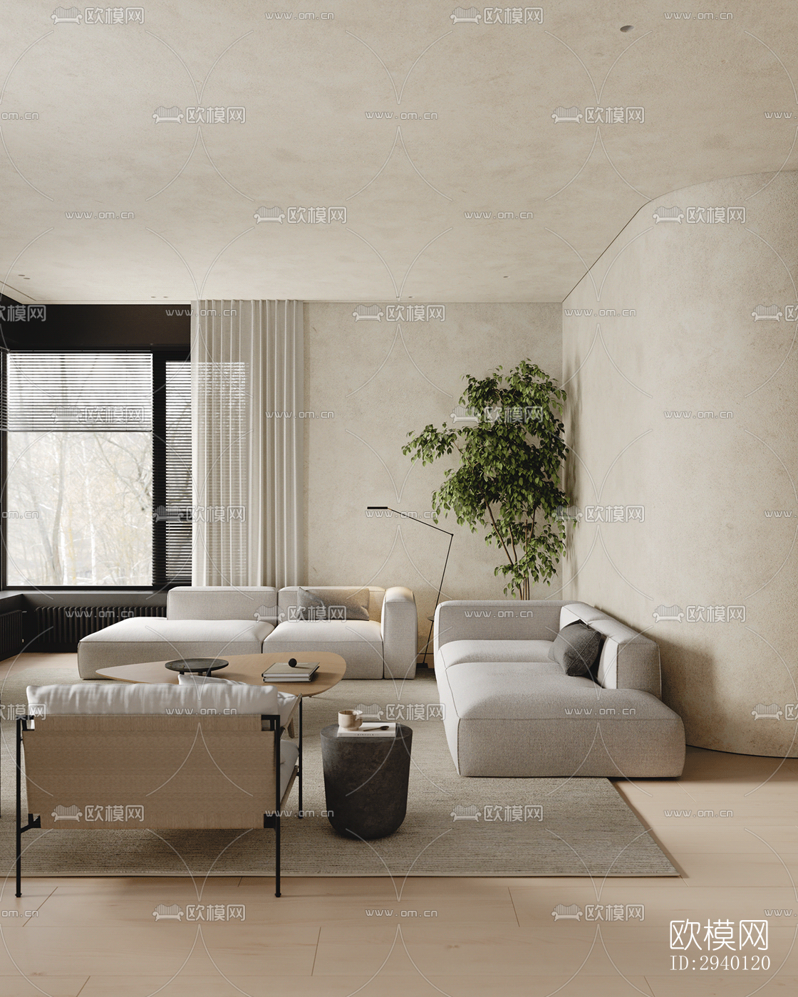 北欧平层效果图下载（渲染图5）