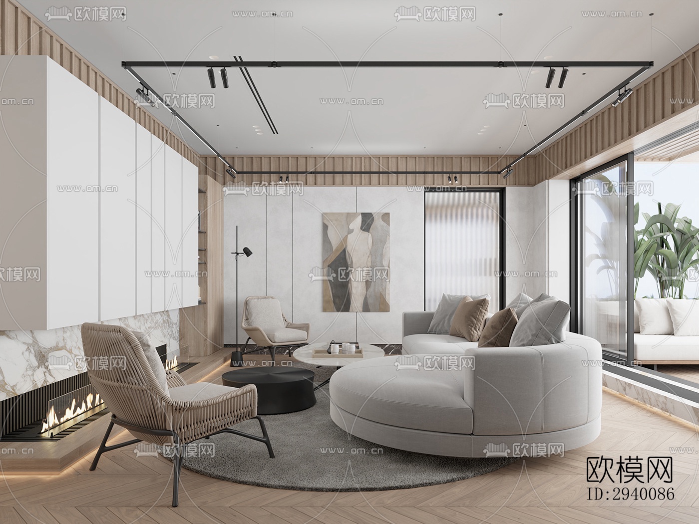 北欧平层效果图下载（渲染图19）