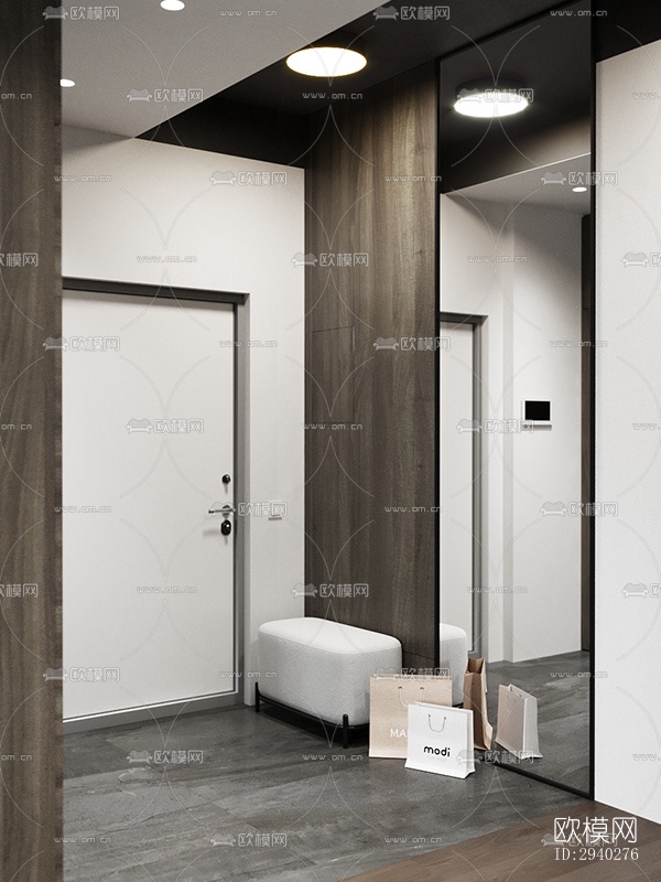 现代平层效果图下载（渲染图2）