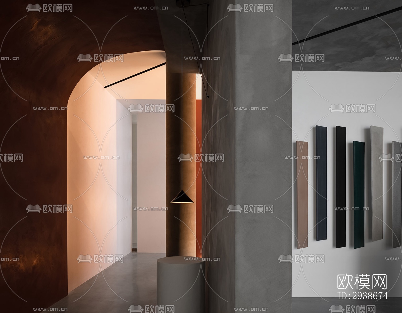 现代展览展厅效果图下载（渲染图3）