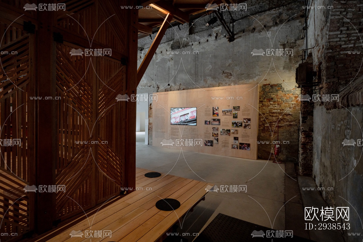 工业风展览展厅效果图下载（渲染图7）