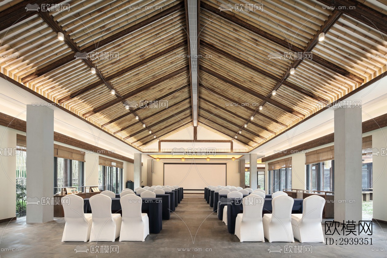 新中式酒店民宿效果图下载（渲染图15）