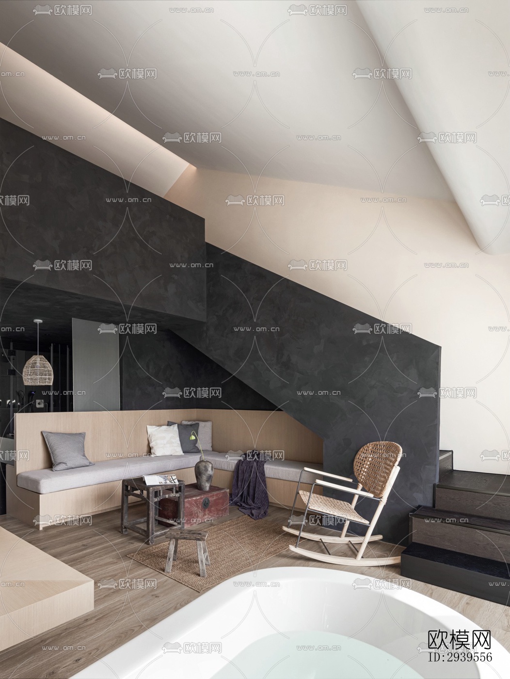 现代酒店民宿效果图下载（渲染图11）