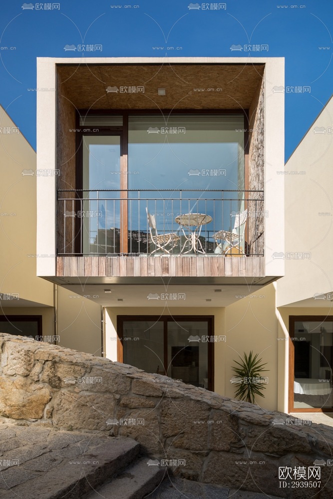 现代酒店民宿效果图下载（渲染图2）