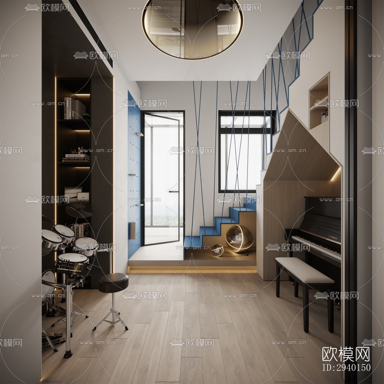 工业风平层效果图下载（渲染图3）