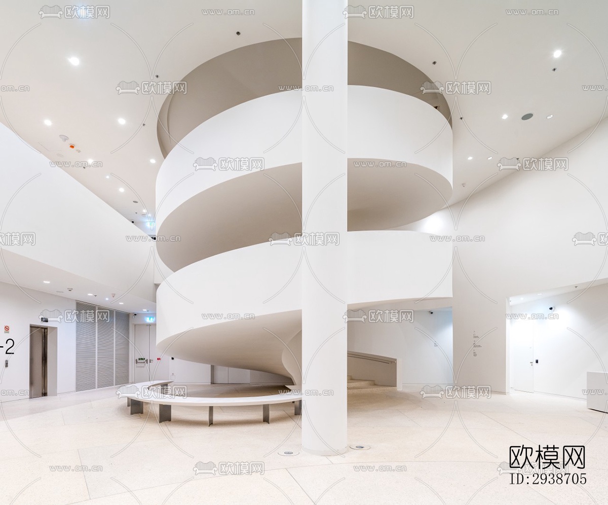 现代展览展厅效果图下载（渲染图17）