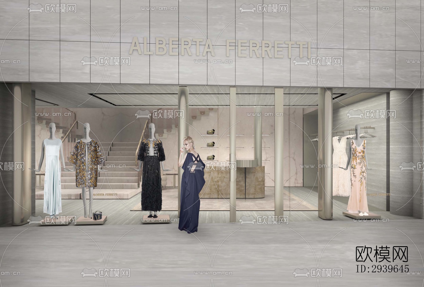 现代零售店铺效果图下载（渲染图1）