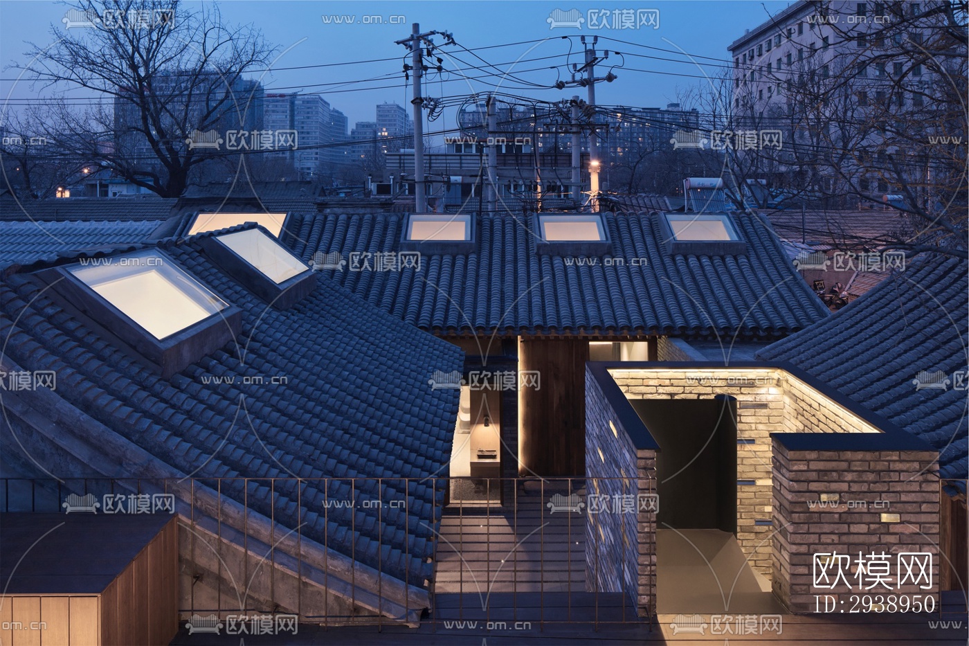 中式酒店民宿效果图下载（渲染图18）