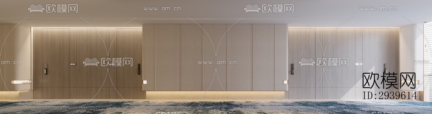 现代酒店民宿效果图下载（渲染图19）