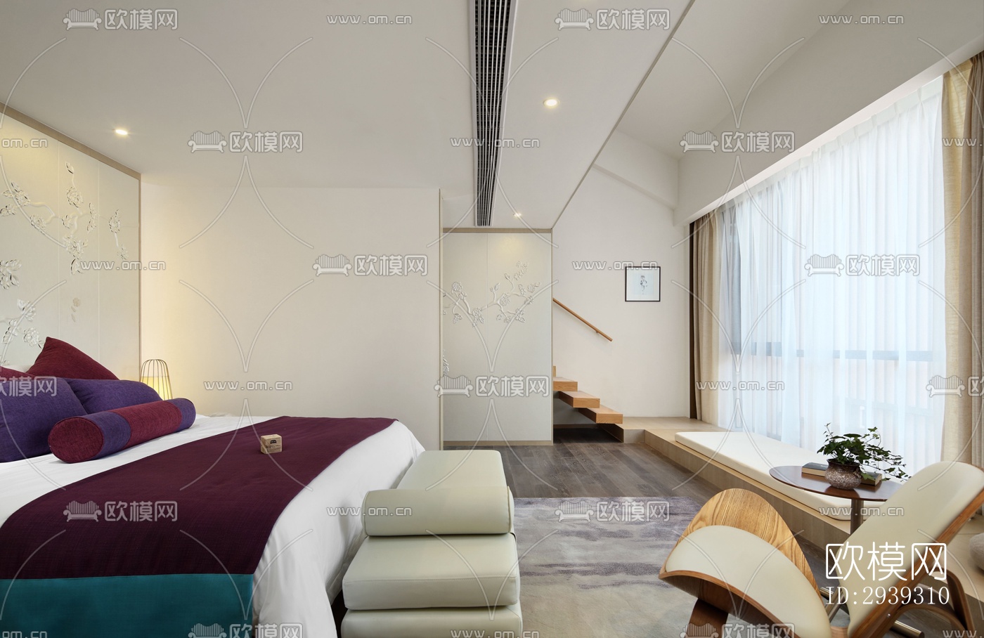 新中式酒店民宿效果图下载（渲染图14）