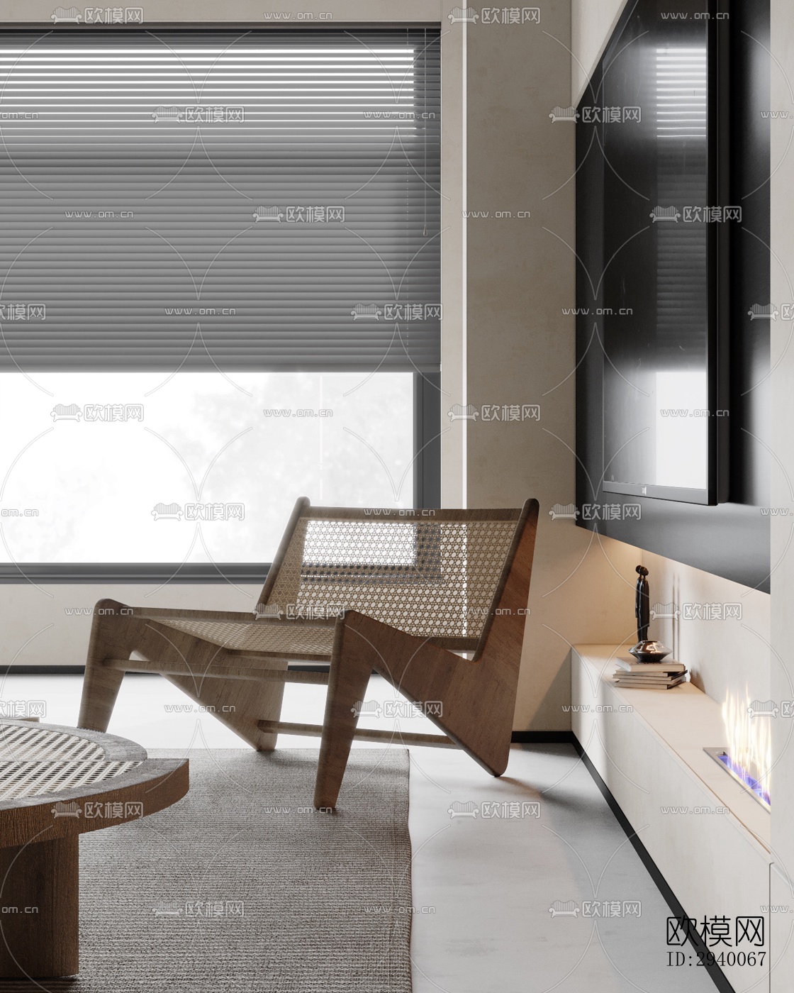 侘寂平层效果图下载（渲染图5）