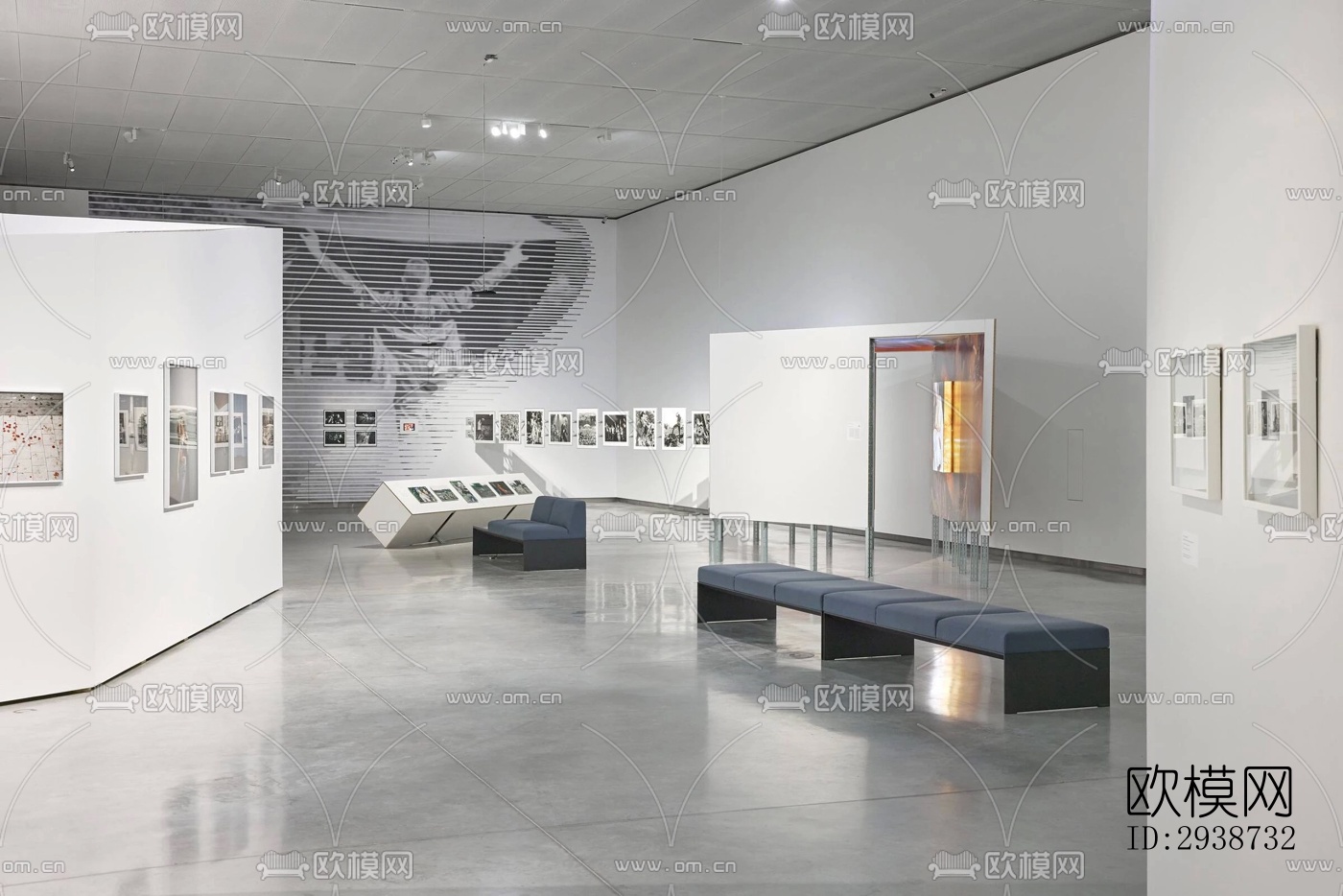 现代展览展厅效果图下载（渲染图3）