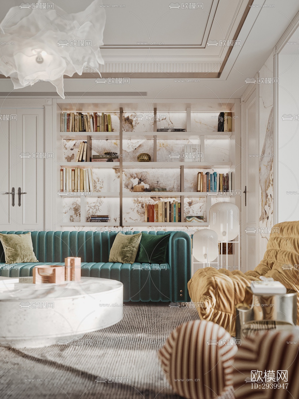 欧式复式效果图下载（渲染图9）