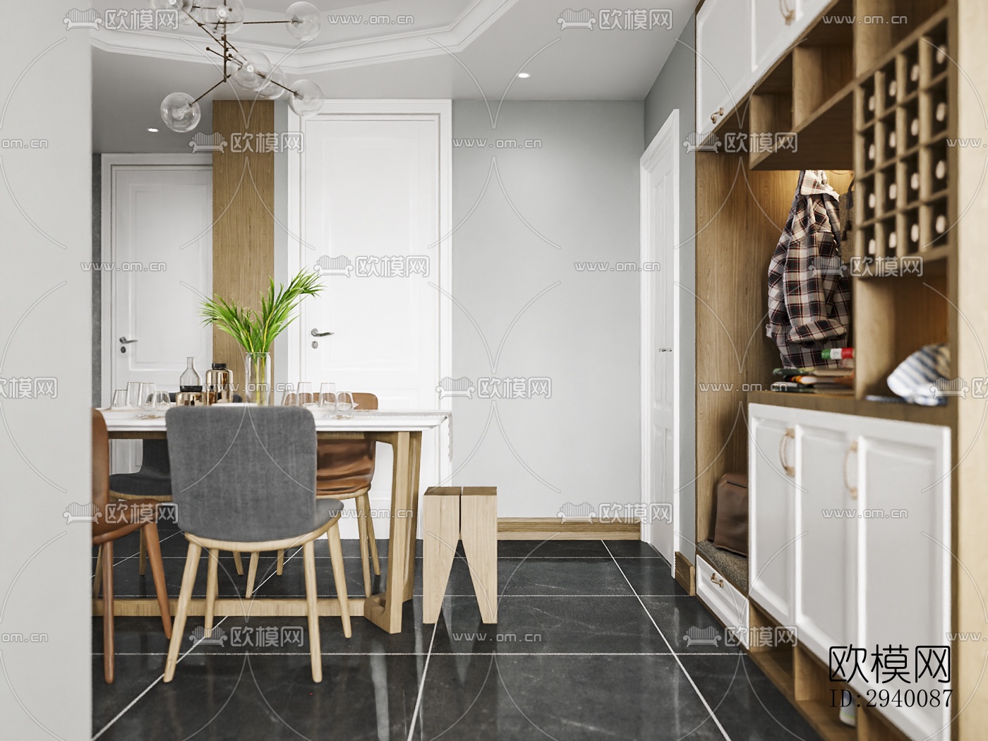 北欧平层效果图下载（渲染图7）