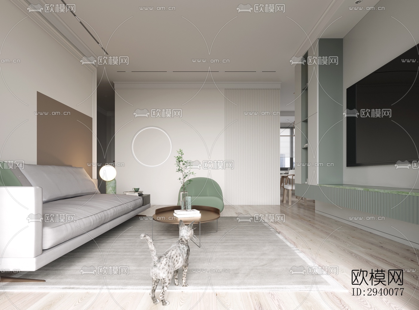 北欧平层效果图下载（渲染图4）