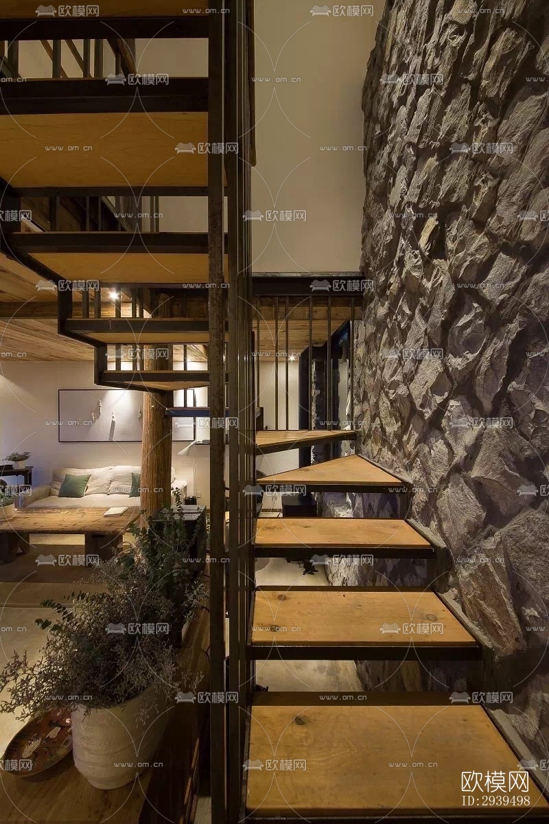 现代酒店民宿效果图下载（渲染图19）