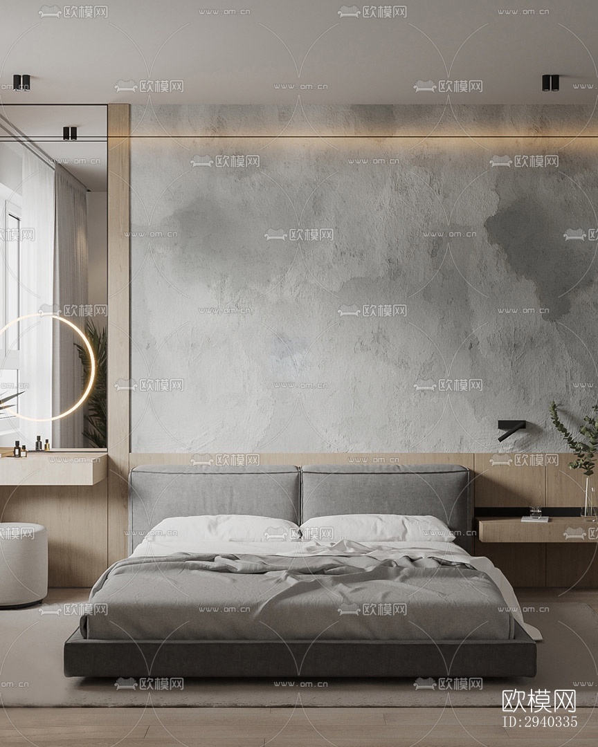 现代平层效果图下载（渲染图1）