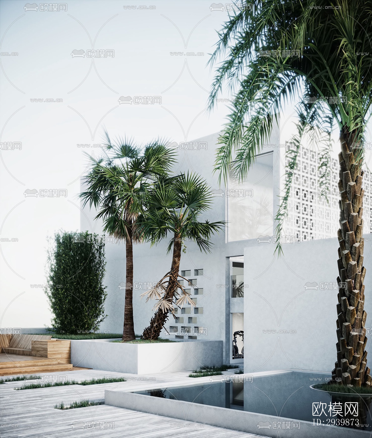 现代别墅效果图下载（渲染图3）