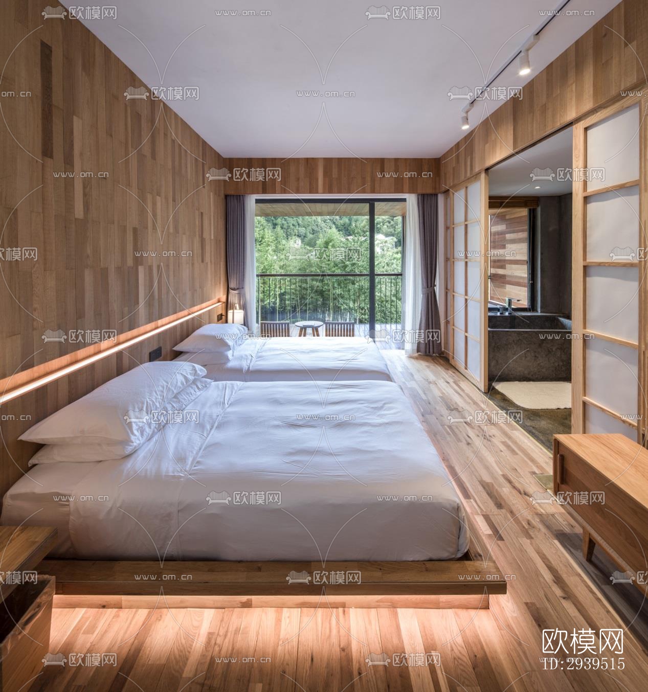 现代酒店民宿效果图下载（渲染图5）